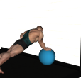 Push Up - Fitness Ball One Handed